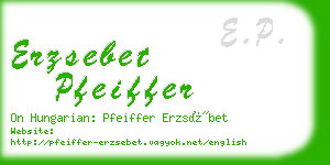 erzsebet pfeiffer business card